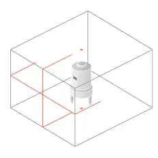 Схема лучей нивелира Bosch UniversalLevel 2 SET