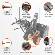 Patriot Сибирь 67 E снегоуборщик подробное содержание техники