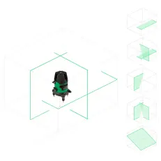 RGK LP-62G с калибровкой - лазерный нивелир (110° / зелёный луч / 30м)