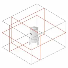 Схема лучей лазерного уровня Bosch GLL 3-80