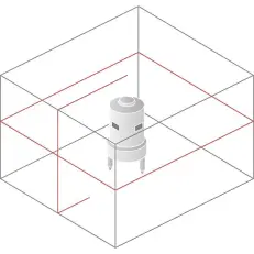 Схема лучей лазерного нивелира Vega LP360