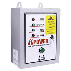 A-iPower A8000EAX в супертихом зимнем кожухе 1400SS RAL 8019 + блок автозапуска A-iPower 400 В, 25 А