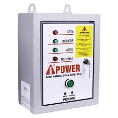 A-iPower A9000EAX в тихом зимнем кожухе 1200 RAL 8019 + блок автозапуска A-iPower 400 В, 25 А