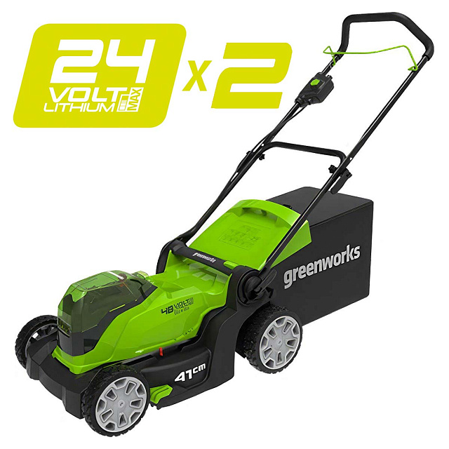 Аккумуляторная газонокосилка Greenworks G24X2LM41