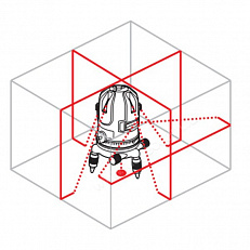 Схема лучей лазерного нивелира RGK UL-41W