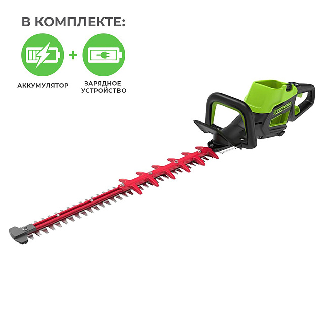 Greenworks GC82HT2K2 82V 61см бесщеточный, с АКБ 2,5 А/ч и ЗУ